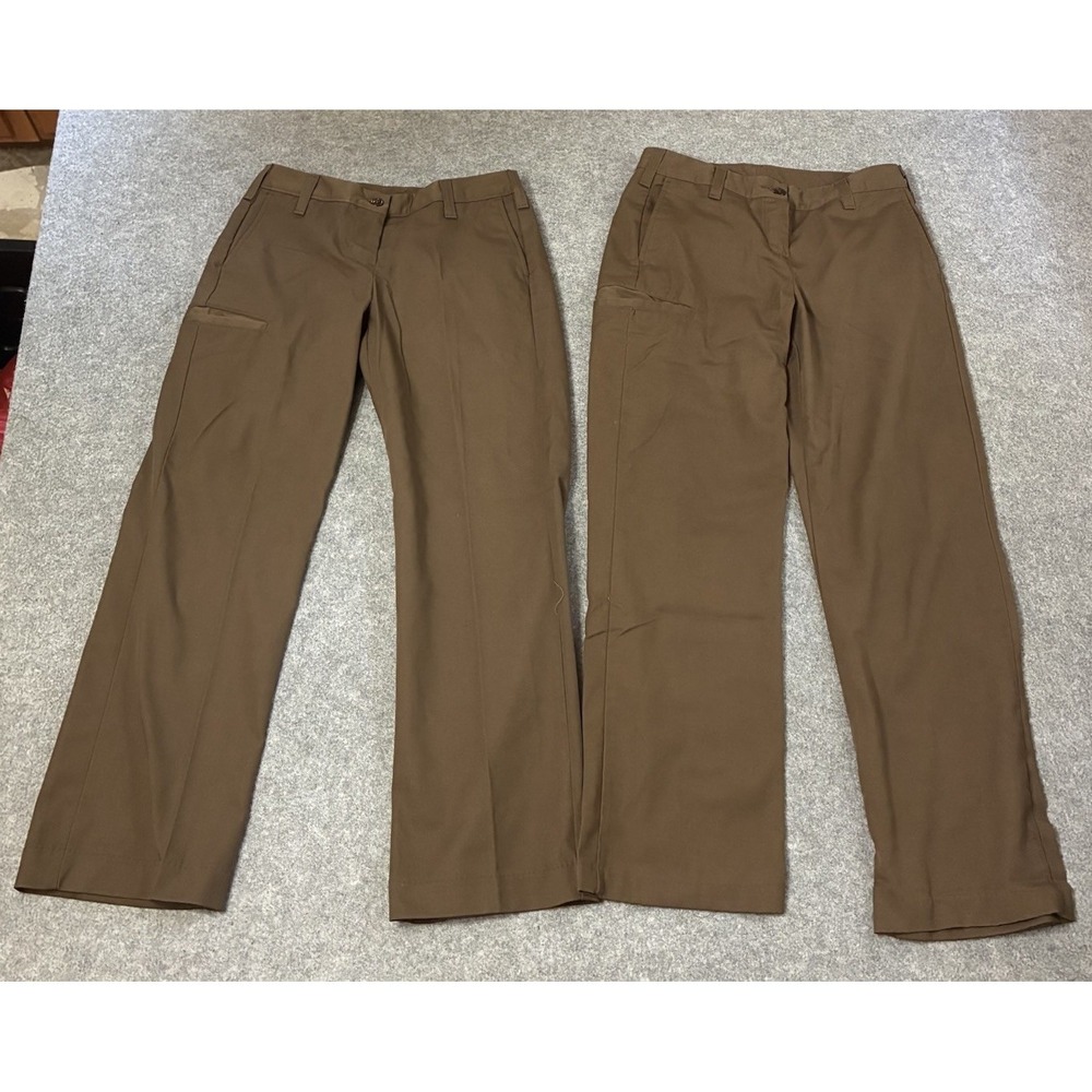UPS WearGuard Pants Mens 28x28 Brown Straight Leg Lot of 2 Uniform Delivery Work